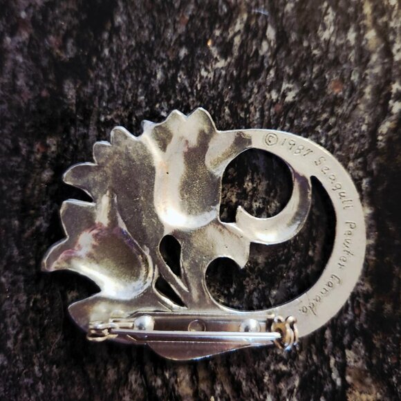 Vintage Seagull Pewter Brooch - Picture 3 of 3